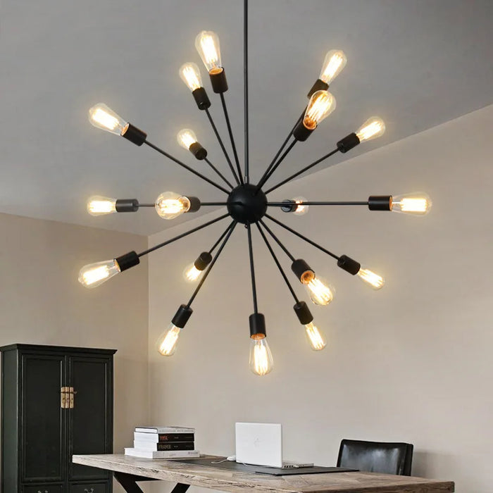 MIRODEMI® | Gland Creative Iron Chandelier in the Shape of 12-arm Satellite for Dining Room