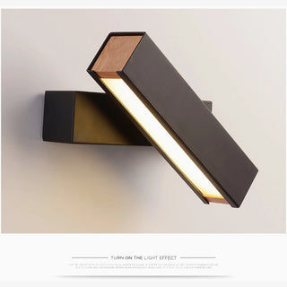 MIRODEMI® Granollers | Nordic Solid Wood Rotating Wall Sconce | wall light |wall sconce |