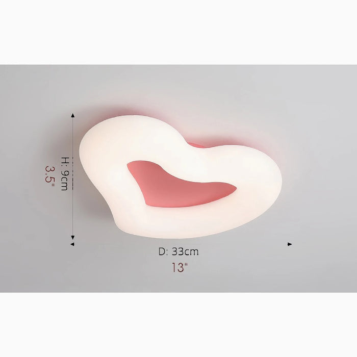 MIRODEMI® Haacht | Modern Heart-Shaped LED Ceiling Light for kids room sizes