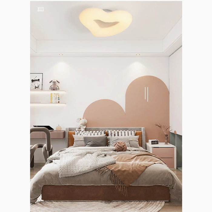 MIRODEMI® Haacht | Modern Heart-Shaped white LED Ceiling Light for kids room