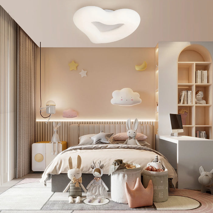 MIRODEMI® Haacht | Modern Heart-Shaped neutral LED Ceiling Light for kids room