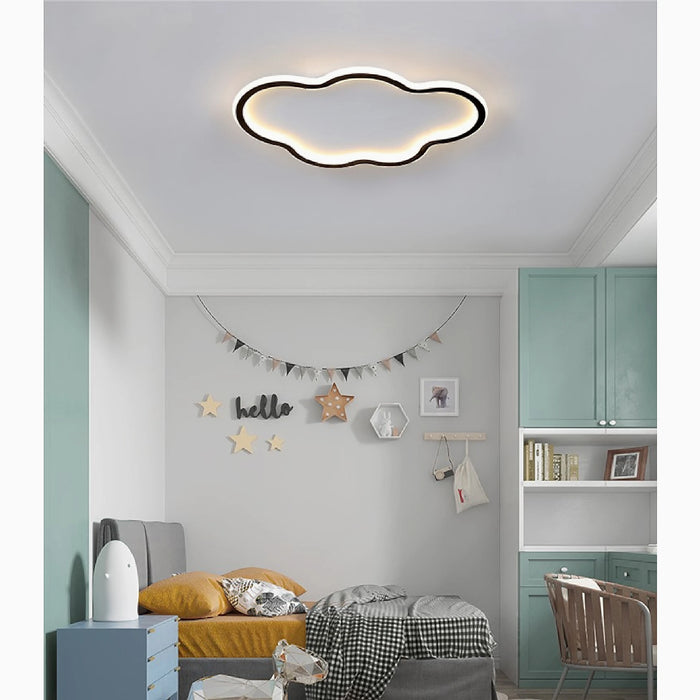 MIRODEMI® Halle | Cloud shaped black LED Ceiling Light for kids room