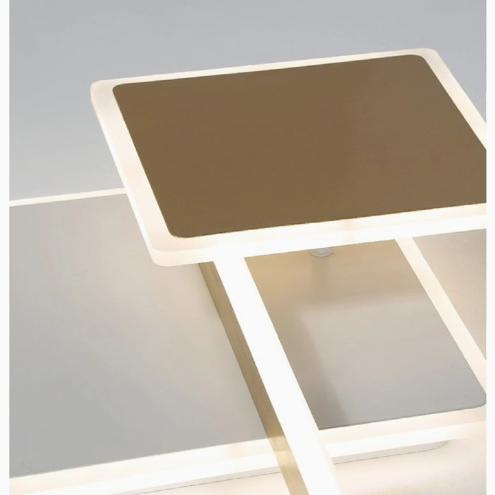 MIRODEMI® Harelbeke | Luxury gold Square Acrylic LED Ceiling Light
