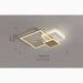 MIRODEMI® Harelbeke | Luxury golden Square Acrylic LED Ceiling Light