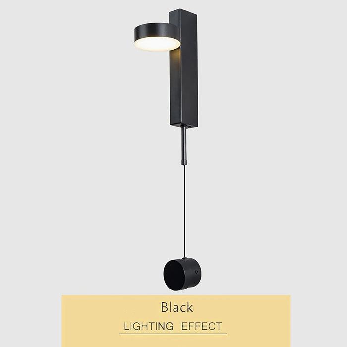 MIRODEMI® Hergiswil | Black/Gold Simple Rotating Indoor LED Wall Sconce | wall light | wall sconces | wall lamp