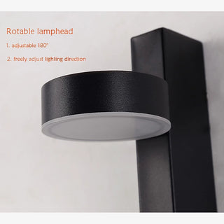 MIRODEMI® Hergiswil | Black/Gold Simple Rotating Indoor LED Wall Sconce | wall light | wall sconces | wall lamp