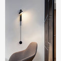 MIRODEMI® Hergiswil | Black/Gold Simple Rotating Indoor LED Wall Sconce | wall light | wall sconces | wall lamp