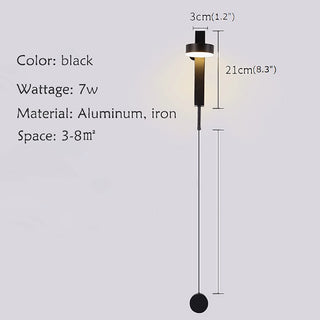 MIRODEMI® Hergiswil | Black/Gold Simple Rotating Indoor LED Wall Sconce | wall light | wall sconces | wall lamp