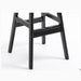 MIRODEMI® High-Leg Bar Stool with Backrest Made of Solid Wood Details