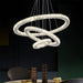 MIRODEMI® Hinwil | Ring Design Gold/Chrome Crystal Chandelier for Dining Room