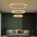 MIRODEMI® Hinwil | Ring Design Gold/Chrome Chandelier for Living Room