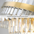 MIRODEMI Hoei Modern Large Lux Crystal Gold Chandelier Details