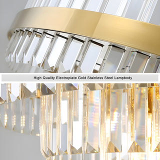 MIRODEMI Hoei Modern Large Lux Crystal Gold Chandelier Details