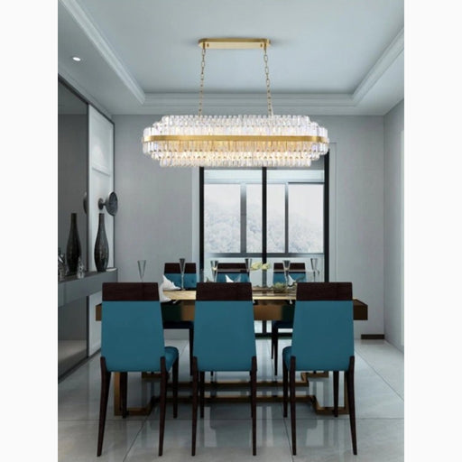 MIRODEMI Hoei Modern Large Lux Crystal Gold Chandelier For Dining Room