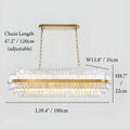 MIRODEMI Hoei Modern Large Lux Crystal Gold Chandelier Size