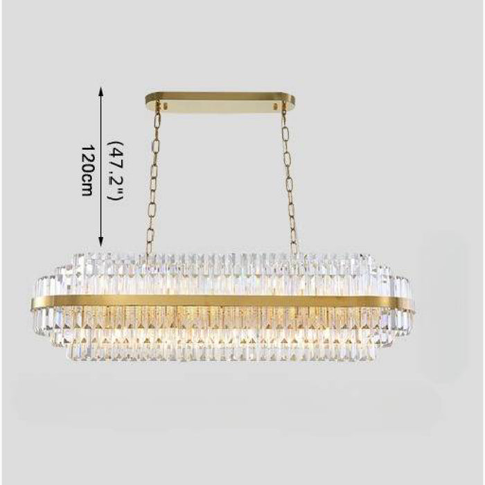 MIRODEMI Hoei Modern Large Lux Crystal Gold Chandelier Size