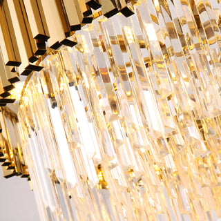 MIRODEMI Hooglede | Rectangle Gold Stylish Modern Chandelier for Home