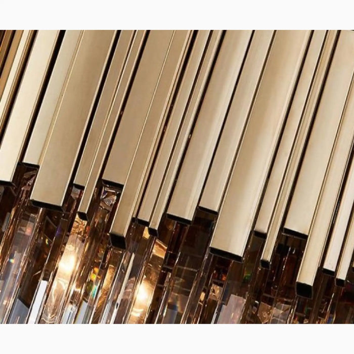 MIRODEMI® Hooglede | Wonderful Rectangle Gold Stylish Modern Chandelier for Dining room