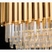 MIRODEMI® Hooglede | Rectangle Gold Stylish Modern Chandelier for House