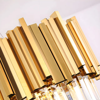 MIRODEMI Hooglede | Rectangle Gold Stylish Design Modern Chandelier for Dining room