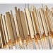 MIRODEMI® Hooglede | Rectangle Gold Stylish Design Modern Chandelier for Dining room