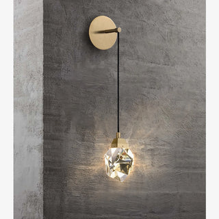 MIRODEMI® Horgen | Gold Diamond Design Crystal Wall Lamp | wall light | wall sconces