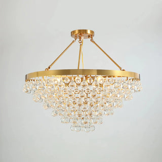 MIRODEMI® Houffalize | Gold/Black Crystal Round Chandelier for Hotel