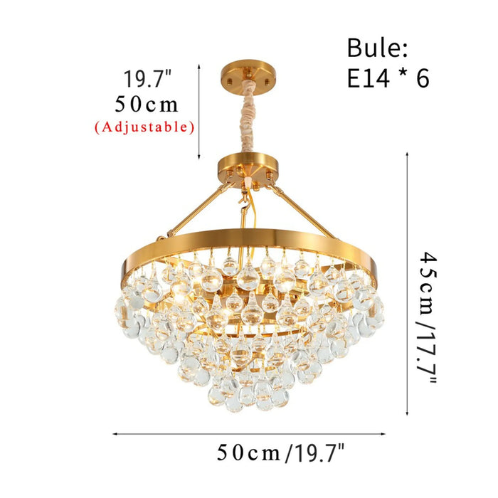 MIRODEMI® Houffalize | Gold/Black Crystal Round Lighting for Living Room