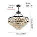 MIRODEMI® Houffalize | Modern Crystal Round Chandelier for Living Room