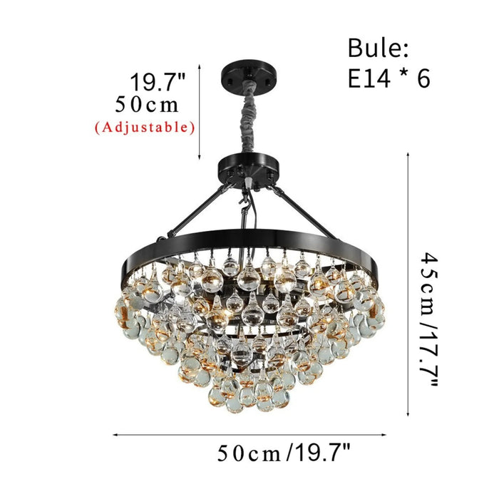 MIRODEMI® Houffalize | Modern Crystal Round Chandelier for Living Room