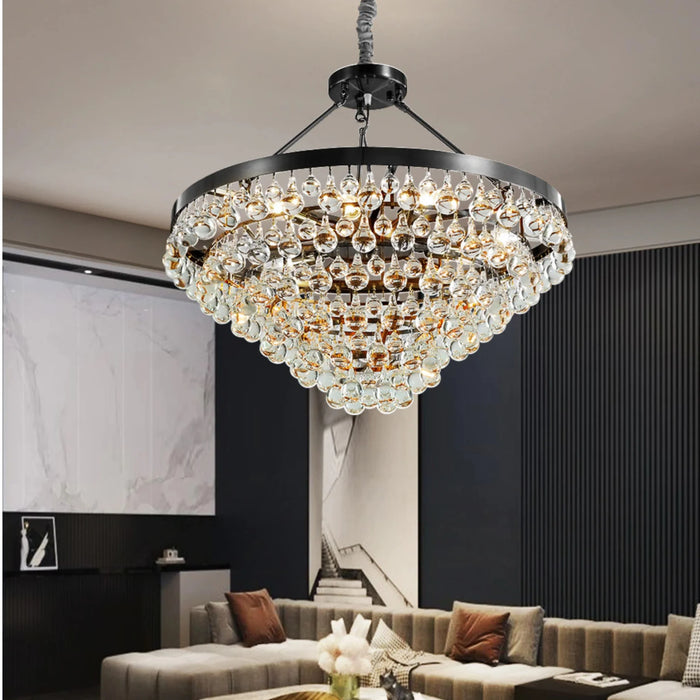 MIRODEMI® Houffalize | Creative Crystal Round Chandelier for Living Room