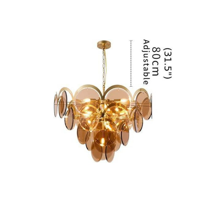 MIRODEMI® Huy | Amber Glass Chandelier for Hotel