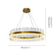 MIRODEMI® Ieper | Gold Glass Round Led Chandelier for Kitchen