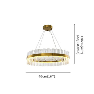 MIRODEMI® Ieper | Round Led Chandelier for Living Room