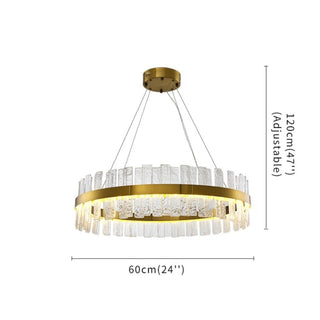 MIRODEMI® Ieper | Modern Round Led Chandelier for Living Room