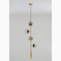 MIRODEMI® Iglesias Luxury LED Pendant Light in the Shape of Glass Ball for Dining Room / Bedroom / Hall Warm Light / Gold / Smoky Glass