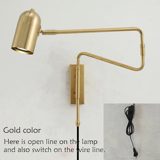 MIRODEMI® Igualada | Black/Gold Industrial Wall Sconce | wall lamp | wall light