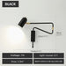 MIRODEMI® Igualada | Black/Gold Industrial Wall Sconce | wall lamp | wall light