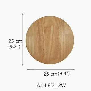 MIRODEMI® Illnau-Effretikon | Round/Oval Wooden Wall Sconce