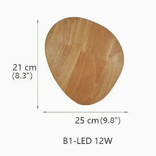 MIRODEMI® Illnau-Effretikon | Round/Oval Wooden Wall Sconce