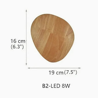 MIRODEMI® Illnau-Effretikon | Round/Oval Wooden Wall Sconce