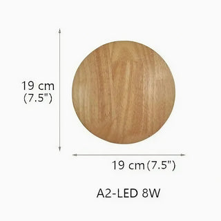 MIRODEMI® Illnau-Effretikon | Round/Oval Wooden Wall Sconce