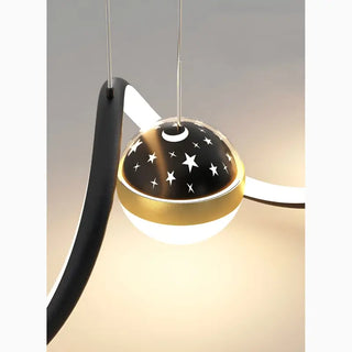 MIRODEMI Impruneta | Modern Beautiful LED Hanging Chandelier Black Details