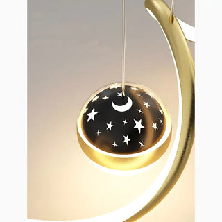 MIRODEMI Impruneta | Modern Beautiful LED Hanging Chandelier Gold Details