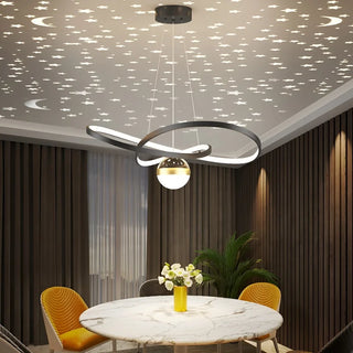 MIRODEMI Impruneta | Modern Beautiful LED Hanging Chandelier for Dining Room