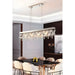 MIRODEMI® Incisa Scapaccino | Chrome Rectangular Crystal LED Chandelier for Dining Room, Kitchen