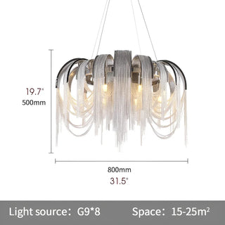 MIRODEMI Incudine | Luxury Vintage LED Chandelier with Thin Chains Parameters 80cm