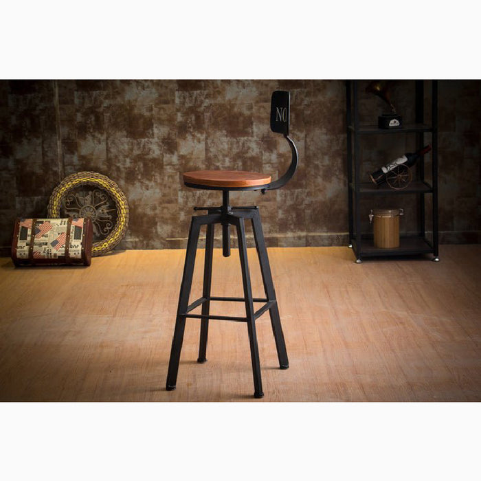 MIRODEMI® Industrial-Styled Iron Rotating and Lifting Bar Stool No.1 image | luxury furniture 