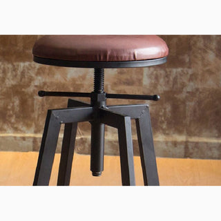 MIRODEMI® Industrial-Styled Iron Rotating and Lifting Bar Stool No.1  Details