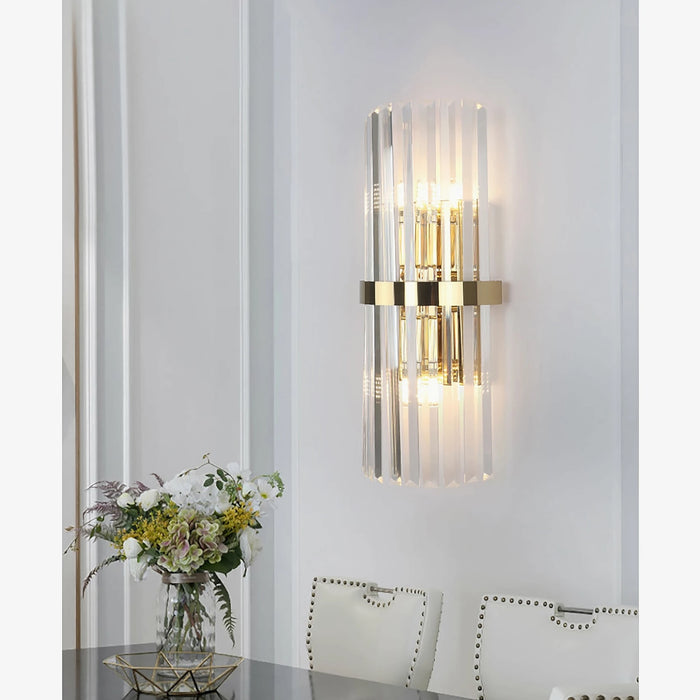 MIRODEMI® Interlaken | Luxury copper crystal wall lamp | wall sconce | golden wall light